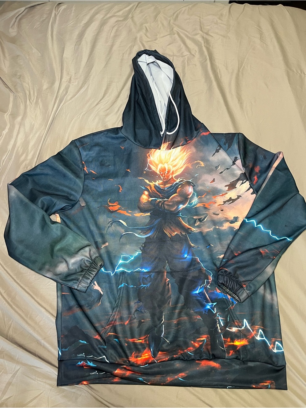 Anime 4D Dragon Ball Z DBZ Dri Fit Hoodie XL NWOT